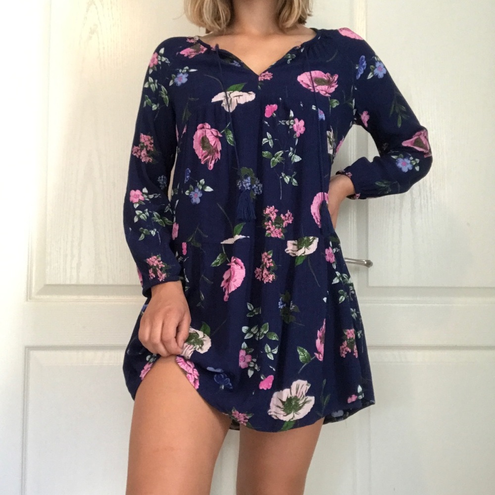 Floral long sleeve dress